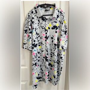 Sunday Swagger Paint Splatter Golf Polo 3XLT Big Tall Performance Shirt